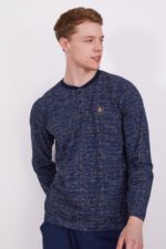 AR2321-S طقم بيجاما قطعتين للرجال قطن لون كحلي - الصورة 2