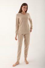 AR2646-S طقم بيتي كوردروي قطعتين لون بيج
