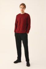 AR2782-S طقم بيجاما قطعتين بلونها المميز للرجال بلوز لون خمري تريكو مع بنطال لون اسود قطن - الصورة 5