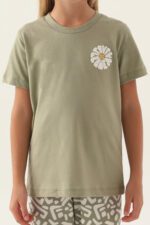 AR2870 طقم بيجاما قطن من كولكش العائلة قطعتين لون فستقي - الصورة 10