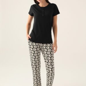 AR2895 طقم بيتي للنساء قطن الزبدة