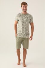 ⁦AR2980 طقم بيجاما قطن من كولكش العائلة قطعتين لون فستقي⁩ - الصورة ⁦6⁩