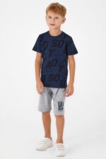 RP3040 من كولكشن العائلة الاب مع ابنه طقم شورت قطن قطعتين - الصورة 5