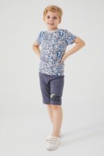 RP3051 طقم برمودا للاولاد قطن بلوز نصف كم - الصورة 5