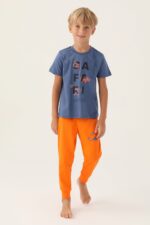 RP3366 طقم بيجاما قطن نصف كم للاولاد - الصورة 2