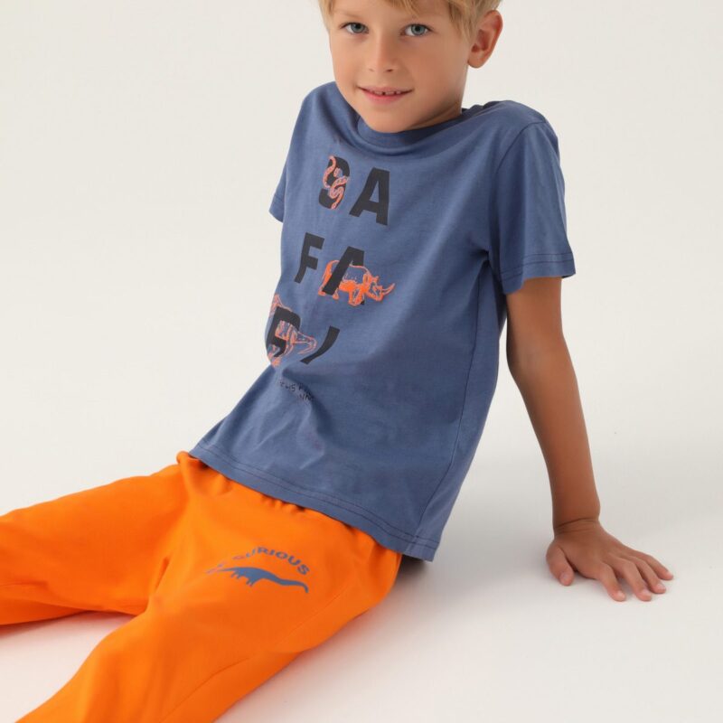 RP3366 طقم بيجاما قطن نصف كم للاولاد