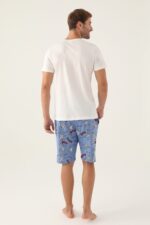 ⁦RP3373 كابلز طقم بيجاما للرجال قطن شورت قطعتين"POP CORN"⁩ - الصورة ⁦5⁩