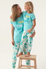 RP3394 طقم بيجاما قطن من كولكشن الام مع ابنتها بلون صيفي مميز