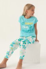 RP3394 طقم بيجاما قطن من كولكشن الام مع ابنتها بلون صيفي مميز - الصورة 7