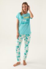 RP3394 طقم بيجاما قطن من كولكشن الام مع ابنتها بلون صيفي مميز - الصورة 4