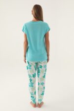 RP3394 طقم بيجاما قطن من كولكشن الام مع ابنتها بلون صيفي مميز - الصورة 6