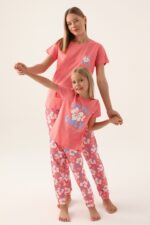 RP3410 من كولكشن الام مع ابنتها طقم بيجاما قطعتين قطن