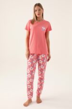 RP3410 من كولكشن الام مع ابنتها طقم بيجاما قطعتين قطن - الصورة 4