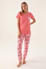 RP3410 من كولكشن الام مع ابنتها طقم بيجاما قطعتين قطن - الصورة 2