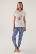 RP3415 كابلز طقم بيجاما للنساء قطن  قطعتين"POP CORN" - الصورة 7