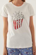 RP3415 كابلز طقم بيجاما للنساء قطن  قطعتين"POP CORN" - الصورة 5