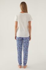 RP3415 كابلز طقم بيجاما للنساء قطن  قطعتين"POP CORN" - الصورة 4