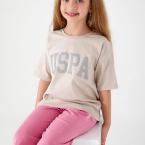 US1408 US POLO تريننج شورت للفتيات قطن بتصميم والوان مميزة