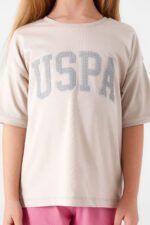 ⁦US1408 US POLO تريننج شورت للفتيات قطن بتصميم والوان مميزة⁩ - الصورة ⁦2⁩