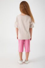 ⁦US1408 US POLO تريننج شورت للفتيات قطن بتصميم والوان مميزة⁩ - الصورة ⁦4⁩