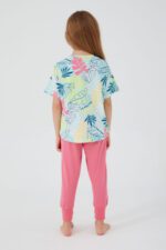 US1414 US POLO طقم تريننج للفتيات قطن بلون صيفي مميز - الصورة 4