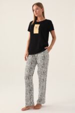 ⁦AR2897-S طقم بيتي قطن للنساء بتصميم راقي والوان مميزة⁩ - الصورة ⁦5⁩