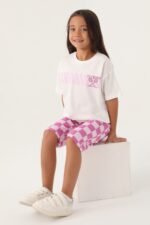 ⁦RP3381 تريننج برمودا قطعتين قطن للفتيات⁩ - الصورة ⁦3⁩