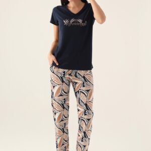 AR2915-S طقم بيجاما قطعتين للنساء بالوان مميزة