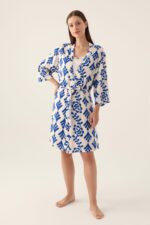 ⁦AR2924-S طقم بيتي ثلاث قطع للنساء بتصميم مميز والوان صيفية⁩ - الصورة ⁦5⁩