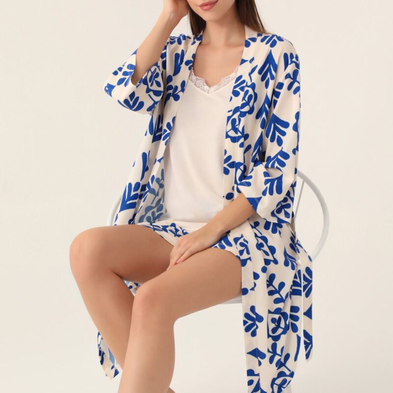 AR2924-S طقم بيتي ثلاث قطع للنساء بتصميم مميز والوان صيفية