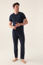AR2996-S طقم بيجاما للرجال قطن قطعتين - الصورة 3