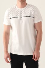 AR3010 طقم بيجاما قطن للرجال قطعتين بلوز لون كريمي مع بنطال لون اسود - الصورة 2