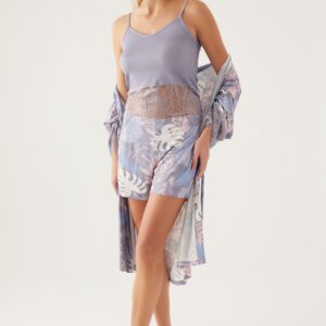 PC8802-S Pierre Cardin طقم قطن ثلاث قطع مع  روب علبة كرتون