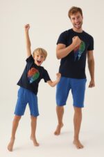 RP3345 طقم شورت قطن من كولكشن الاب مع ابنه