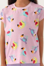 ⁦RP3400-2 طقم شورت طويل للفتيات قطن⁩ - الصورة ⁦4⁩