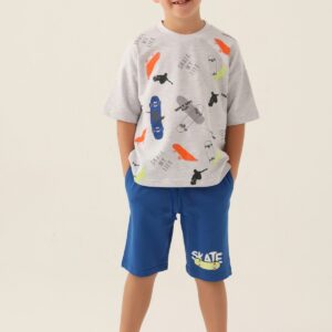 RP3355 طقم تريننج للاولاد قطن ثلاث خيوط فلو سايز