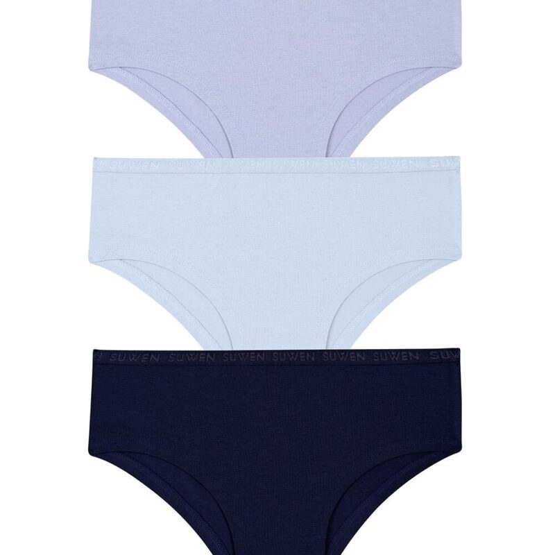 3P SUWEN ELASTIC SHORT  كلوت الاستيك قصير (ملون ازرق)