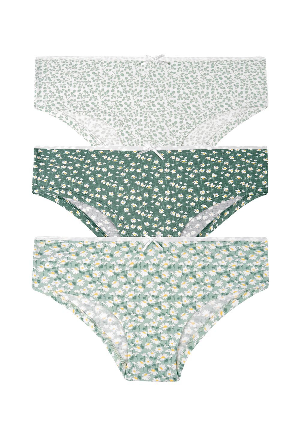 ST0046603 كلوت قطن داخلي عدد 3 قطع (PRINTED GREEN)