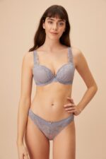 ST3450609A - Latte Padded Bra حمالة صدر دانتيل نصف مبطنة (SMOKE BLUE)