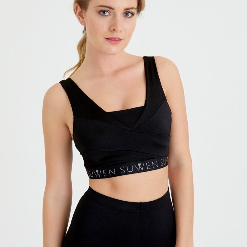 ST3930604 Cross Bralette BLACK حمالة صدر كروس رياضية
