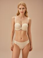 SW5920 Super Push-Up   Straples Bra SKIN حمالة صدر سوبر بوش اب باشرطة قابلة للازالة لون بيج - الصورة 2