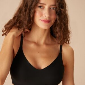 SW5985 Invisible Soft  Bra Black حمالة صدر من دون سلك قصة ليزر لون اسود