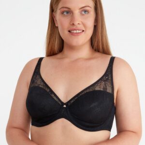 SW8455- Celine Control Bra Black حمالة صدر سيلين دانتيل لتصغير الصدر