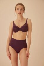 SW8455- Celine Control Bra حمالة صدر سيلين دانتيل لتصغير الصدر بنفسجي - الصورة 2