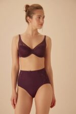 SW8455- Celine Control Bra حمالة صدر سيلين دانتيل لتصغير الصدر بنفسجي - الصورة 4