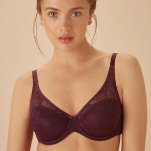 SW8455- Celine Control Bra حمالة صدر سيلين دانتيل لتصغير الصدر بنفسجي