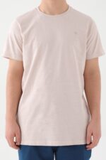 AR2046-S طقم شورت للرجال قطن بلوز لون بيج مع شورت لون بترولي - الصورة 2