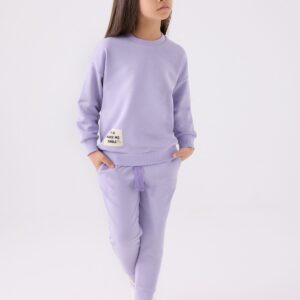 RP3499 V2 تريننج للفتيات لون ليلك فاتح قطن ثلاث خيوط خريفي