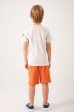 US1313 US POLO ASSN تريننج شورت للاولاد قطعتين قطن ماركة يو اس بولو الاصلية - الصورة 2