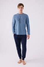 AR3142-S طقم بيجاما للرجال قطن قطعتين